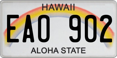 HI license plate EAO902