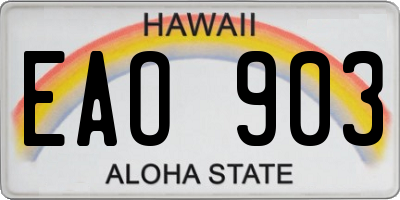 HI license plate EAO903