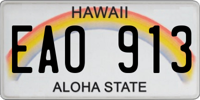 HI license plate EAO913