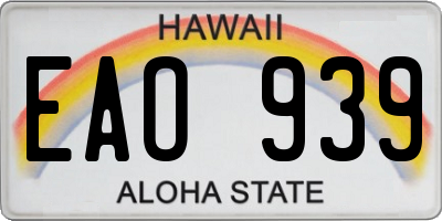 HI license plate EAO939