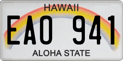 HI license plate EAO941