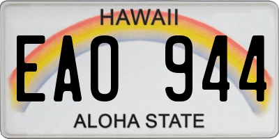 HI license plate EAO944