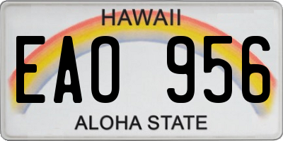 HI license plate EAO956