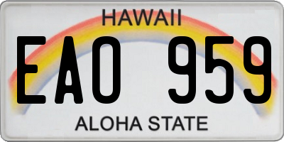 HI license plate EAO959