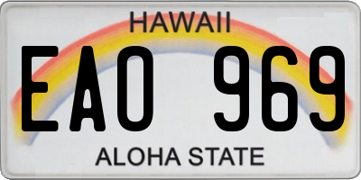 HI license plate EAO969