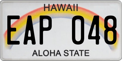 HI license plate EAP048