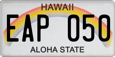 HI license plate EAP050
