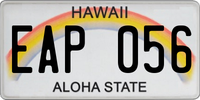 HI license plate EAP056