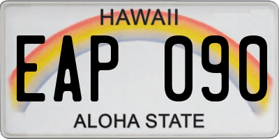 HI license plate EAP090