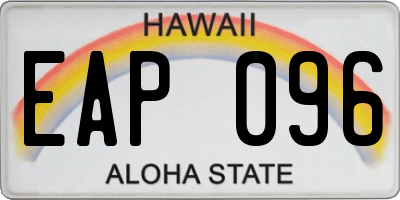 HI license plate EAP096