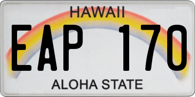 HI license plate EAP170