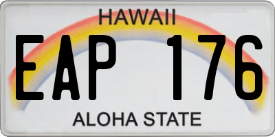 HI license plate EAP176