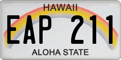 HI license plate EAP211