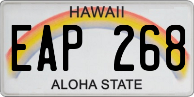HI license plate EAP268