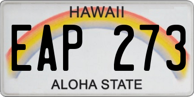 HI license plate EAP273