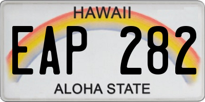 HI license plate EAP282