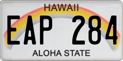HI license plate EAP284