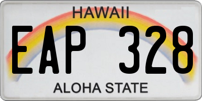 HI license plate EAP328