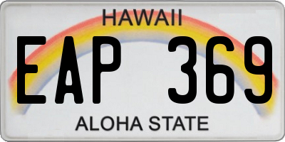 HI license plate EAP369