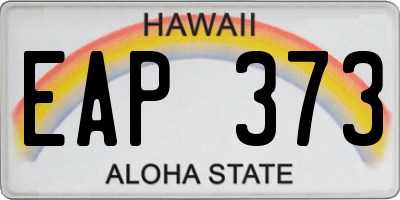 HI license plate EAP373