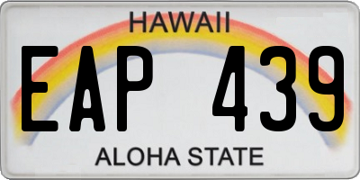 HI license plate EAP439