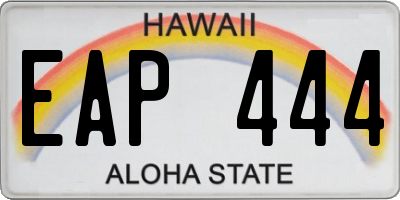 HI license plate EAP444