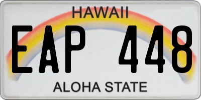 HI license plate EAP448