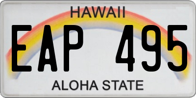 HI license plate EAP495