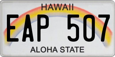 HI license plate EAP507