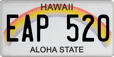 HI license plate EAP520