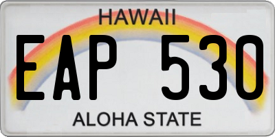 HI license plate EAP530