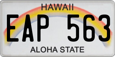 HI license plate EAP563