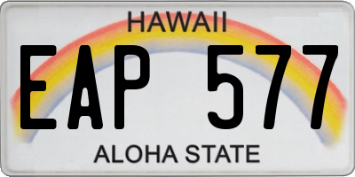 HI license plate EAP577