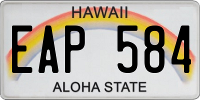 HI license plate EAP584