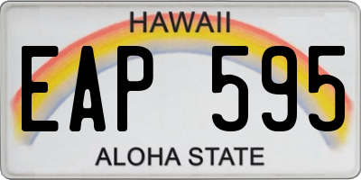 HI license plate EAP595