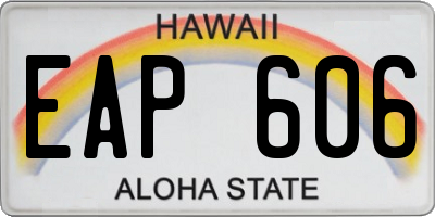 HI license plate EAP606