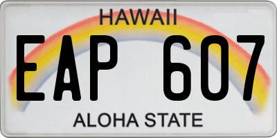 HI license plate EAP607
