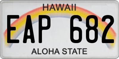 HI license plate EAP682