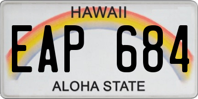 HI license plate EAP684