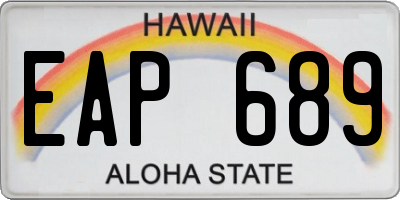 HI license plate EAP689