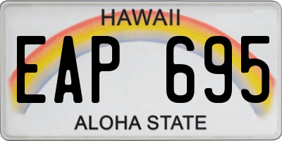 HI license plate EAP695