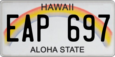 HI license plate EAP697