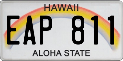HI license plate EAP811