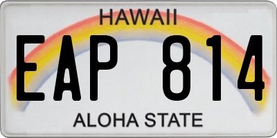 HI license plate EAP814