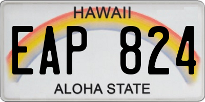 HI license plate EAP824