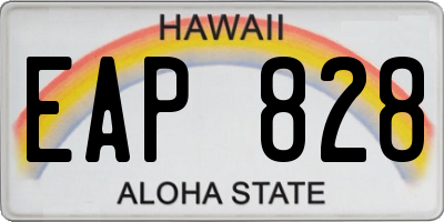 HI license plate EAP828