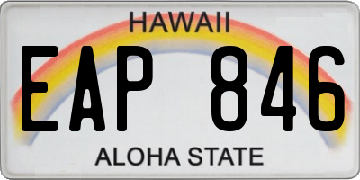 HI license plate EAP846