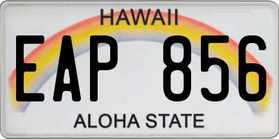 HI license plate EAP856