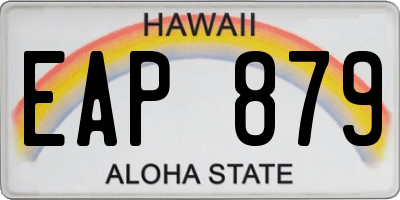 HI license plate EAP879