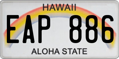 HI license plate EAP886